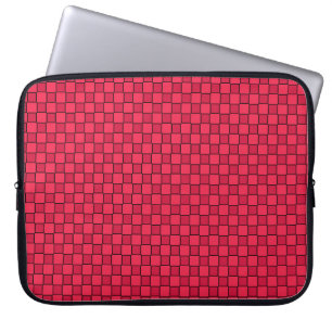 Housse Pour Ordinateur Portable Damier Rouge Noir