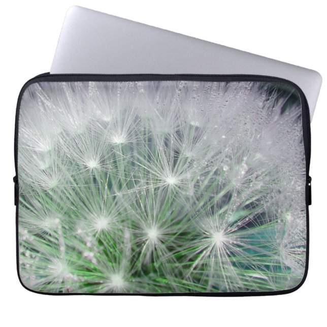 Housse Pour Ordinateur Portable Dandelion vert avec gouttelettes (Devant)