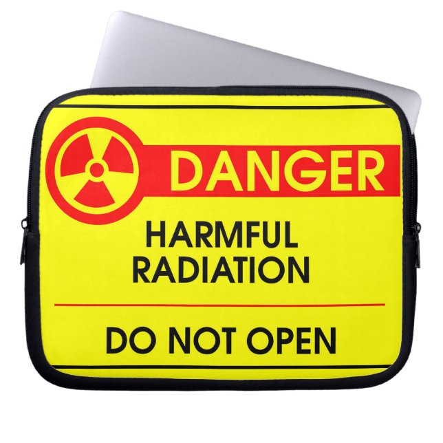 Housse Pour Ordinateur Portable Danger de rayonnement néfaste (Devant)