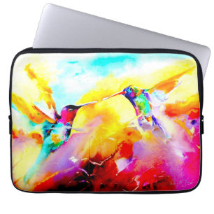 Housse Pour Ordinateur Portable "Dansant copie de colibri dans couleur"