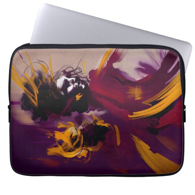 Housse Pour Ordinateur Portable Danse de l'esprit – Figure abstraite expressive (Devant)