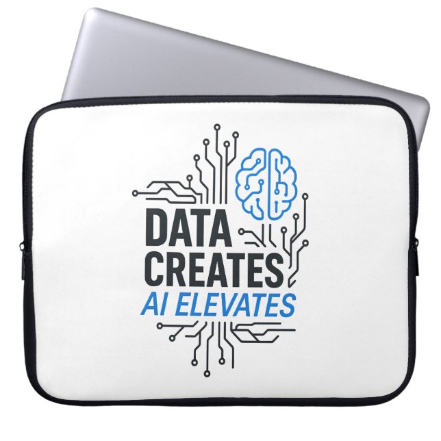 Housse Pour Ordinateur Portable Data Foundation Ascent : Technologie Abstraite d'é (Devant)