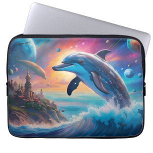 Housse Pour Ordinateur Portable Dauphin, Imaginaire, planètes