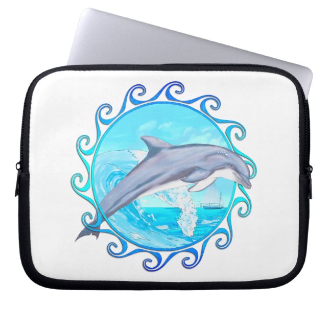 Housse Pour Ordinateur Portable Dauphin Sun maori (Devant)