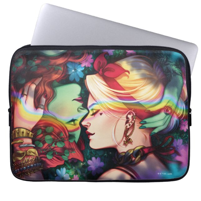 Housse Pour Ordinateur Portable DC Pride Harley Quinn & Poison Ivy Comic Cover (Devant)