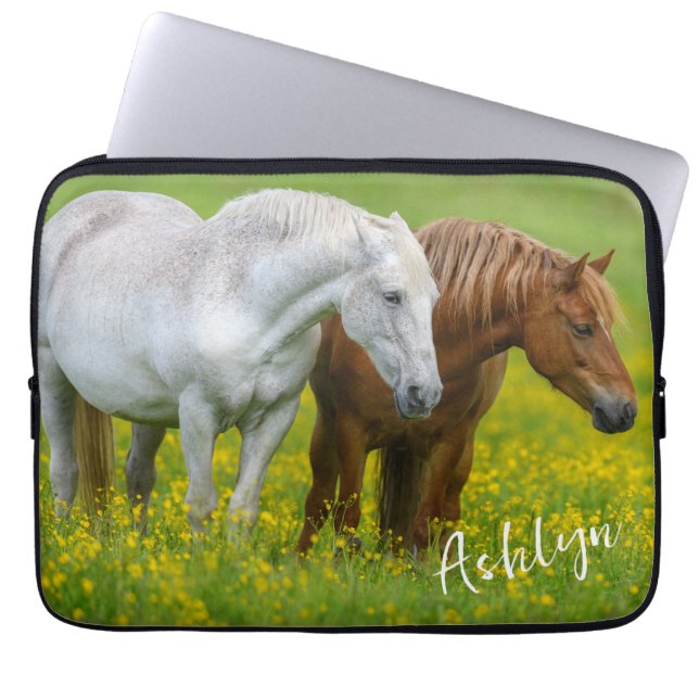Housse Pour Ordinateur Portable De beaux chevaux (Devant)