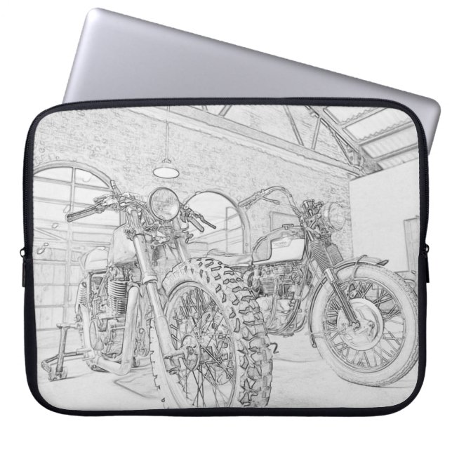 Housse pour ordinateur portable de motard de moto (Devant)