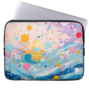 Housse Pour Ordinateur Portable Déchets de points colorés