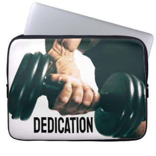 Housse Pour Ordinateur Portable Dédication Motivation Muscles d'entraînement