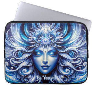 Housse Pour Ordinateur Portable Déesse Céleste Tête Bleue Janvier -