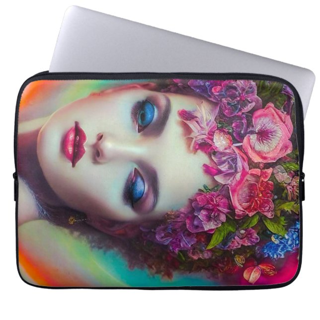 Housse Pour Ordinateur Portable Déesse des fleurs (Devant)