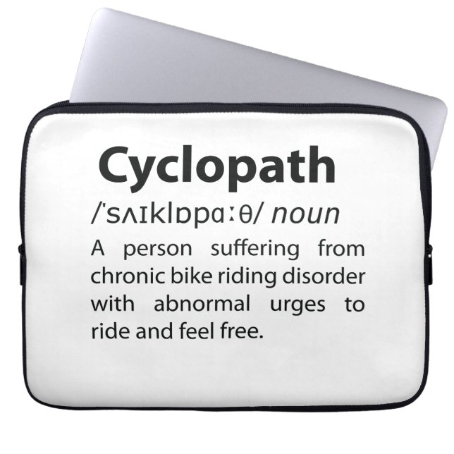 Housse Pour Ordinateur Portable Définition de dictionnaire amusant Cyclopath (Devant)