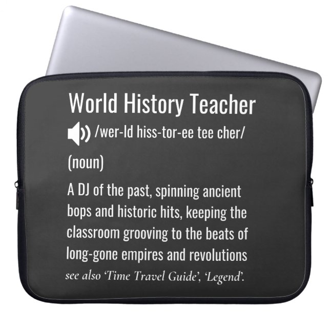 Housse Pour Ordinateur Portable Définition de l'enseignant d'histoire mondiale (Devant)