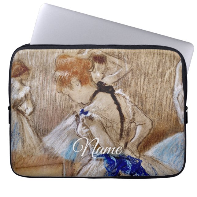 Housse Pour Ordinateur Portable Degas Danseuse au ruban bleu  (Devant)