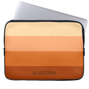 Housse Pour Ordinateur Portable Dégradé motivationnel personnalisé avec nom -