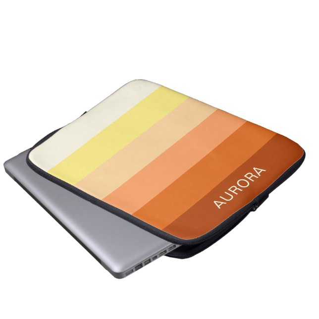 Housse Pour Ordinateur Portable Dégradé motivationnel personnalisé avec nom - (Devant bas)