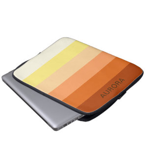 Housse Pour Ordinateur Portable Dégradé motivationnel personnalisé avec nom -