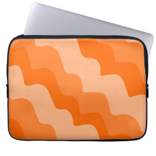 Housse Pour Ordinateur Portable Dégradé ondulé orange des vagues océaniques