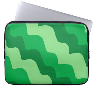 Housse Pour Ordinateur Portable Dégradé vert ondulé des vagues océaniques