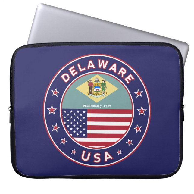 Housse Pour Ordinateur Portable Delaware, T-shirt Delaware, autocollant Delaware (Devant)