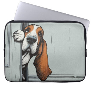 Housse Pour Ordinateur Portable Délicieux Art Mural de Chien Basset Hound