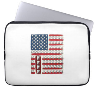 Housse Pour Ordinateur Portable Dentiste Patriotique Dent Drapeau