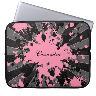 Housse Pour Ordinateur Portable Des éclaboussures de peinture rose pour personnali