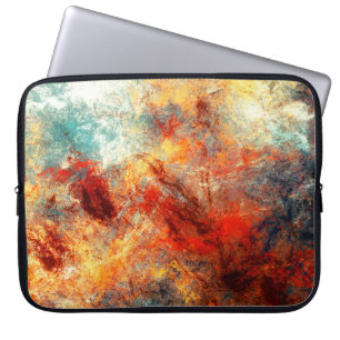 Housse Pour Ordinateur Portable Des éclats artistiques lumineux. Couleur de peintu