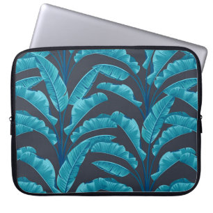 Housse Pour Ordinateur Portable Des feuilles de bananes sans couture. motif tropic