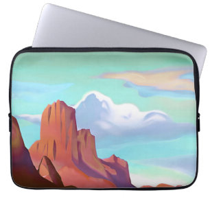 Housse Pour Ordinateur Portable Désert du Sud-Ouest avec Montagnes Art minimaliste