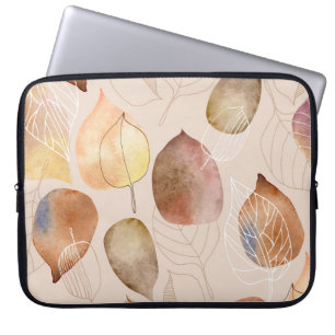 Housse Pour Ordinateur Portable Design d'automne de feuille d'aquarelle graphique