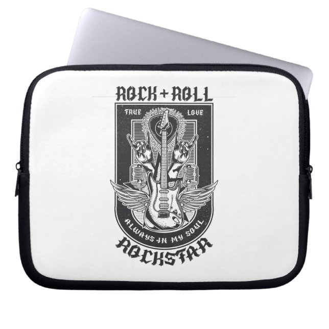 Housse Pour Ordinateur Portable Design Guitar Rock (Devant)