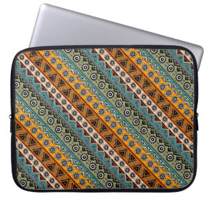 Housse Pour Ordinateur Portable Design motif aztèque coloré