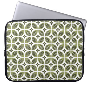 Housse Pour Ordinateur Portable Design motif floral transparent. Style scandinave