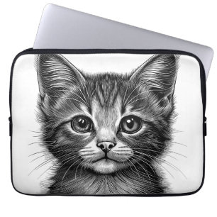 Housse Pour Ordinateur Portable Dessin adorable de Young Cat