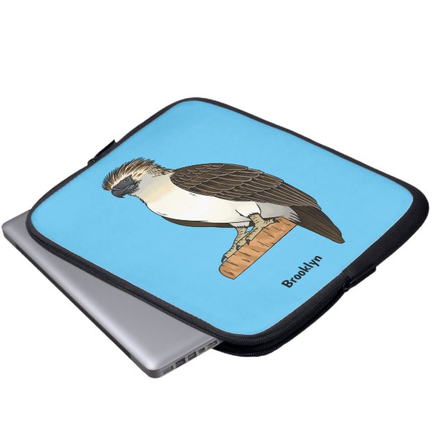 Housse Pour Ordinateur Portable dessin animé d'aigle des Philippines (Devant bas)