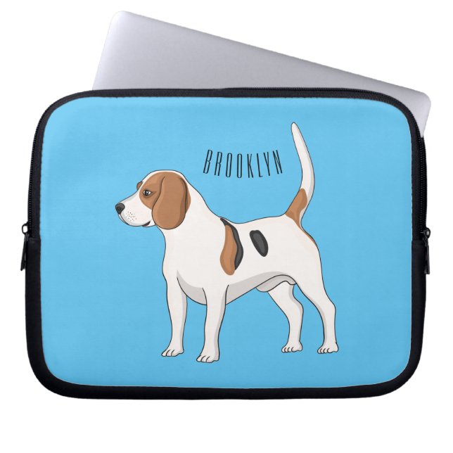 Housse Pour Ordinateur Portable dessin animé de chien beagle (Devant)