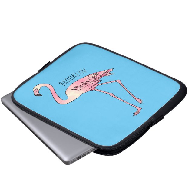 Housse Pour Ordinateur Portable dessin animé d'oiseau Flamant rose (Devant bas)