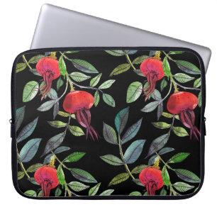 Housse Pour Ordinateur Portable Dessin d'aquarelle botanique motif dogrose. Brig