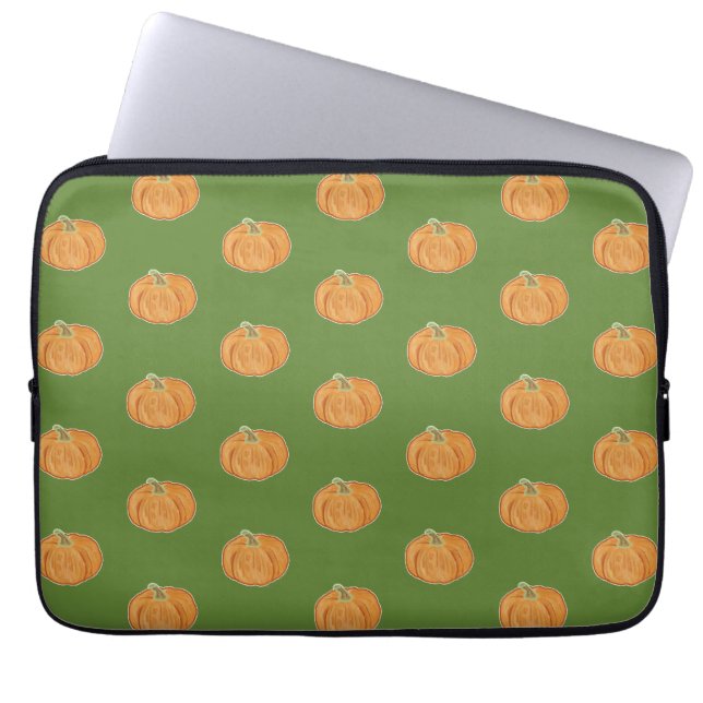 Housse Pour Ordinateur Portable Dessin de citrouille (Devant)