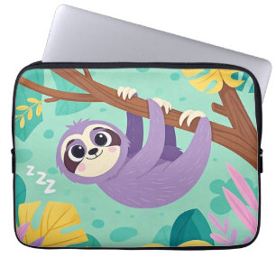 Housse Pour Ordinateur Portable Dessin de dessin suspendu à l'envers d'une branche