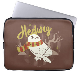 Housse Pour Ordinateur Portable Dessin de Hedwig dans une forêt fantaisiste