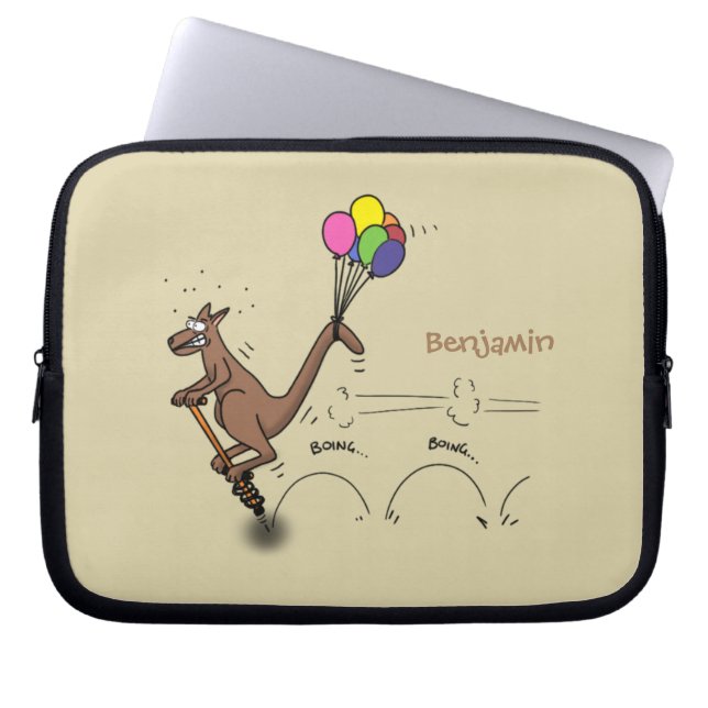Housse Pour Ordinateur Portable Dessin d'humour australien kangourou (Devant)