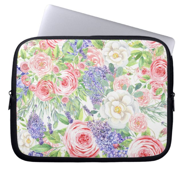Housse Pour Ordinateur Portable Dessin Fleur Facile (Devant)