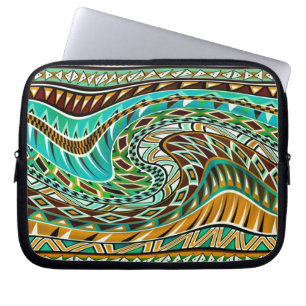 Housse Pour Ordinateur Portable Dessin géométrique coloré