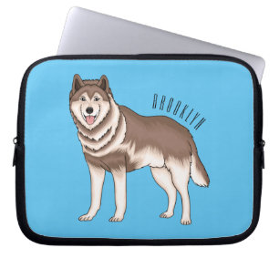 Housse Pour Ordinateur Portable dessin humoristique sibérien husky
