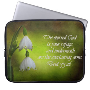 Housse Pour Ordinateur Portable Deutéronome 33:26 Eternal Refuge Inspirational
