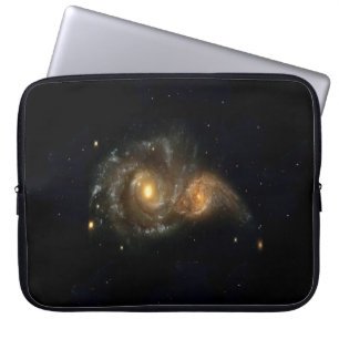 Housse Pour Ordinateur Portable Deux galaxies en spirale se heurtent la douille