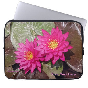 Housse Pour Ordinateur Portable Deux Lys D'Eau Rose