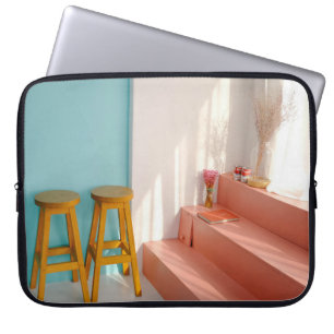Housse Pour Ordinateur Portable Deux tabourets de bar en bois jaune